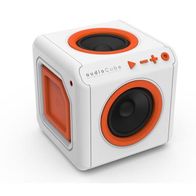 Enceinte Surround Portable AudioCube Blanc / Orange Bluetooth - Allocacoc