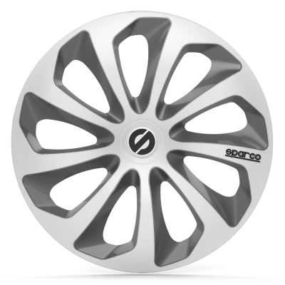 SPARCO SPC1573SVGR Enjoliveur Sicilia, Argent/Gris, Set de 4, 15