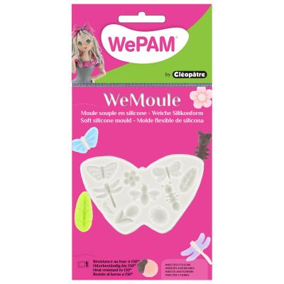 Moule en silicone (Push mould)'WeMoule' - Fleur et insecte - Cléopâtre