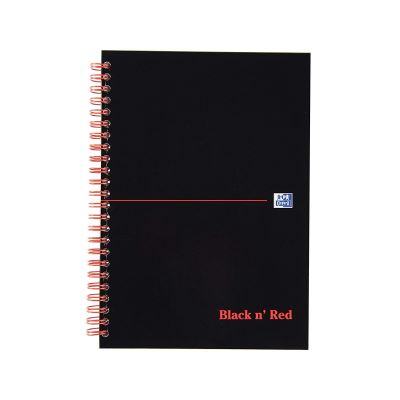 Oxford Black n 'Red140 pages ligné A-Z Cahier à spirale Pochettes A5 (lot de 5)