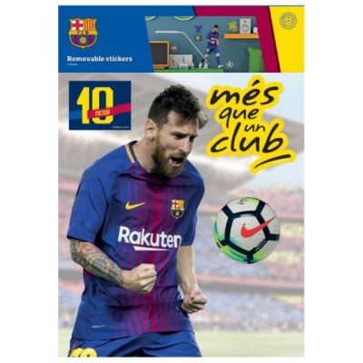 stickers muraux Messi 2 feuilles d'autocollants