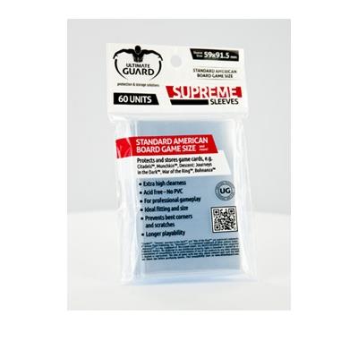 Ultimate Guard - 60 pochettes Supreme Sleeves jeux de plateau américains standard format