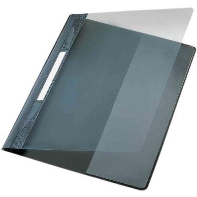 Leitz - chemise à lamelles exquisit, format a4+, pvc, rouge, fiml de pvc rigide, couverture avant transparente, zone dinscripti