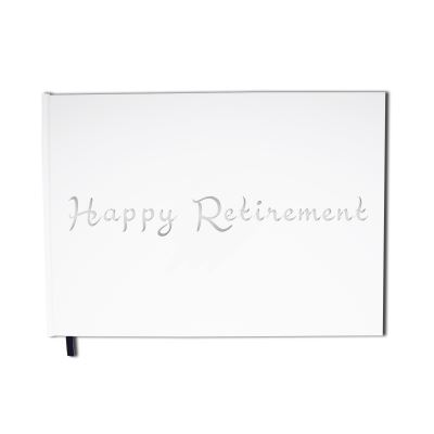 Guest book : Happy Retirement - 100 numbered pages, mate cover - Premium quality - Uttscheid Couleur :Blanc Pur