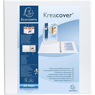 Classeur 2 anneaux en d 50mm remborde 3 pochettes exterieures krea cover - a4 maxi exacompta 51824e