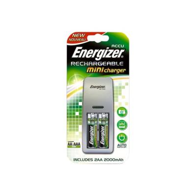 Energizer Duo Charger - Chargeur de batteries - (pour 2xAA/AAA) 2 x type AA - NiMH - 2000 mAh - argent