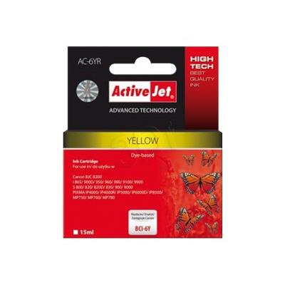 ActiveJet AC-6YR Premium - inktgeel - refurbished - inktcartridge (alternatief voor: Canon BCI-6Y)