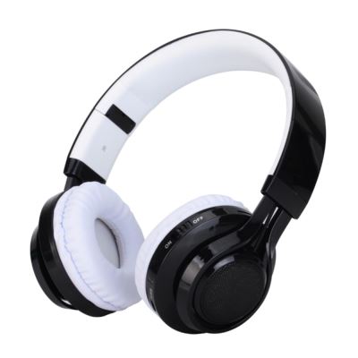Casque Bluetooth ROMIX LED Stéréo Auxiliaire Microphone Micro SD - Blanc