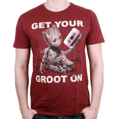 Tshirt Gardiens de la Galaxie 2 Marvel - Get your Groot On - Violet - XXL