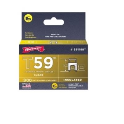 ARROW  - 1 boite de 300 agrafes cavaliers isol&eacute;s 17mm pour cables &Oslash;8 mmt59