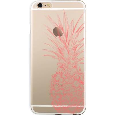 Coque semi-rigide transparente ananas orange fluo pour iphone 6 6s bigben connected