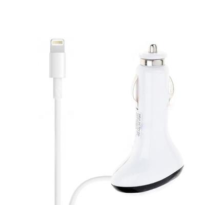 Chargeur allume cigare lightning blanc iPhone 5 / 5C / 5S iPad