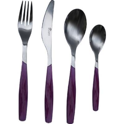 PRADEL EXCELLENCE 2090M MÉNAGÈRE EXCELLENCE 24 PIÈCES MANCHE MAUVE