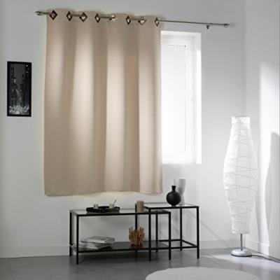 Douceur d'intérieur 1604448 cocoon rideau avec oeillets occultant polyester naturel 140 x 180 x 180 cm