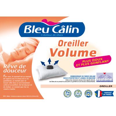 Oreiller VOLUME 60x60cm marque BLEU CALIN