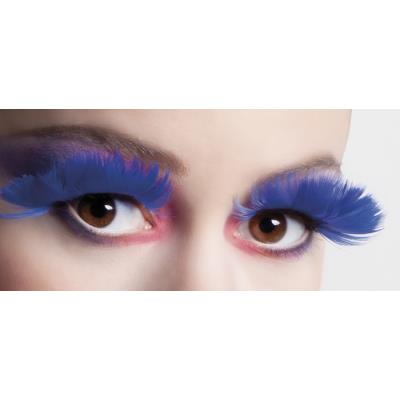 Faux Cils Plumes - Bleu