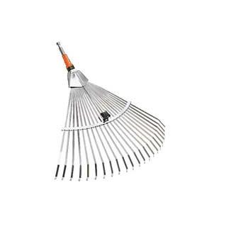 Gardena Râteau Léger Combisystem 27 Cm – 14 Dents Plastique Haute Qualité, Idéal Petits Jardins Et Feuilles