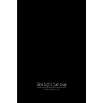 Une ligne par jour - 5 ans de souvenirs: Journal de souvenirs daté, noir -  372 pages Format 15 x 22 cm - broché - NLFBP Editions, Livre tous les  livres à la Fnac
