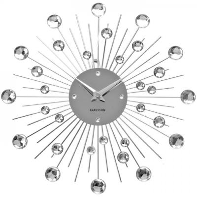 Horloge Karlsson Murale Crystal Couleur Argenté Matière Métal