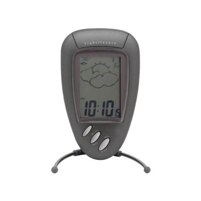 Station météo horloge avec calendrier, alarme, temp. int ext et humidité velleman ws805
