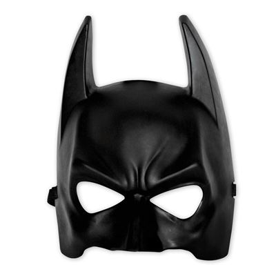 Masque Batman pour enfant recouvrant la moitié du visage, en plastique, taille unique pour enfant.