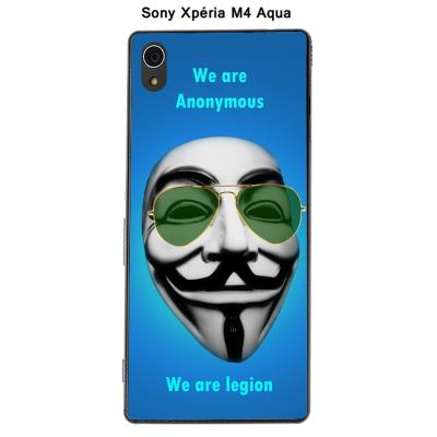 Coque Sony Xpéria M4 Aqua - Anonymous-1 - Lunettes