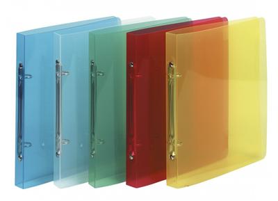 Classeur Exacompta 2 annx polypro 23x20cm Translucide Dos 20mm Coloris assortis