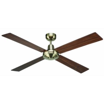 Lucci air 210338 airfusion quest ii ventilateur de plafond avec télécommande et interrupteur mural laiton vieilli 132 cm