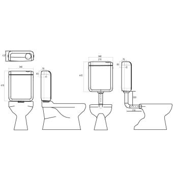 Regiplast 4150 R/éservoir attenant//semi bas Duetto double d/ébit