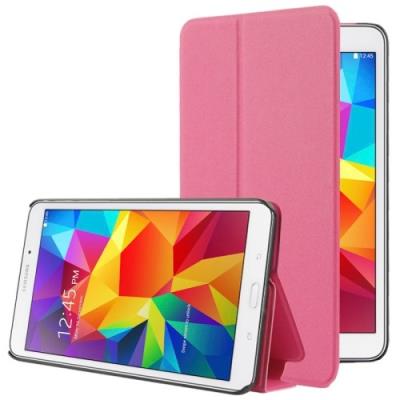 Galaxy Tab 4 7.0 T320 : Coque Housse Cuir (PU) Magenta « Texturé »