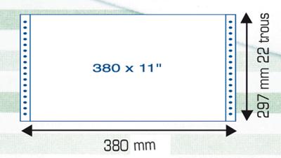 Exacompta - Listing U11p380 1p 70g Bd - Paquet De 2000