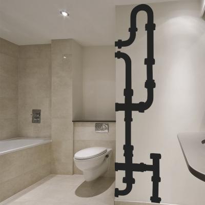 Pick and Stick Sticker Mural Canalisation - 55 x 220 cm, Noir
