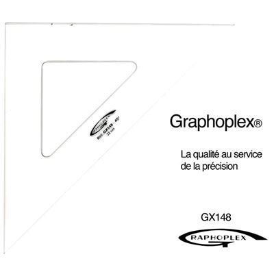 Equerre 45° 3 bords droits 32 cm - graphoplex