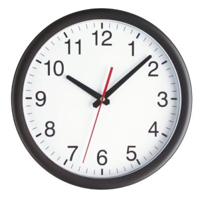 Tfa dostmann 98.1077 horloge murale avec contour en plastique noir