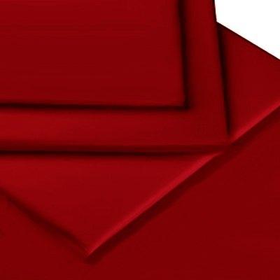LINENS LIMITED DRAP-HOUSSE 1 PERSONNE EN PERCALE DE POLYCOTON 180 FILS, ROUGE, POUR 90CM X 190CM