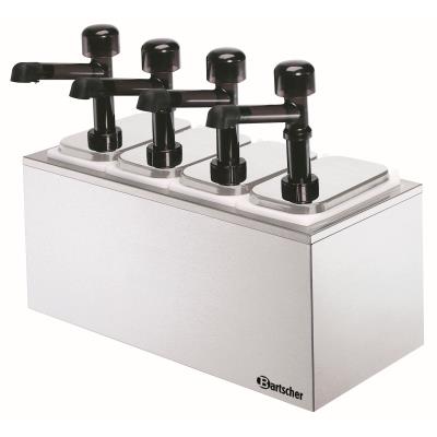 Pompe à sauce 4 pompes avec 4 bacs x 3,3L