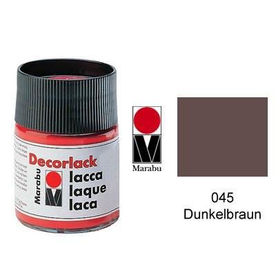 Marabudecorlack acryl : à base deau acrylique craft paint 15ml pot foncé marron 113039045