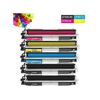 Lot De 5 Toner Compatible Pour Hp Cf350a Cf353a Hp Color Laserjet Pro Mfp M176n Cartouche Toner Couleur Achat Prix Fnac
