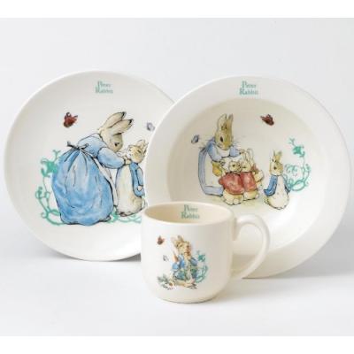 beatrix potter set vaisselle bébé 3 pièces pierre lapin