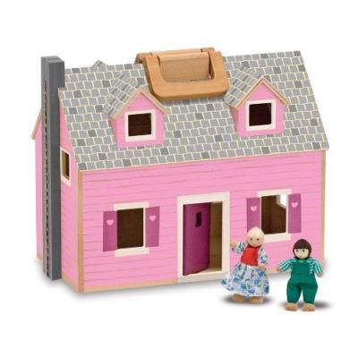 Maison de poupée - Fold and Go avec 4 poupées et bois de Melissa & Doug
