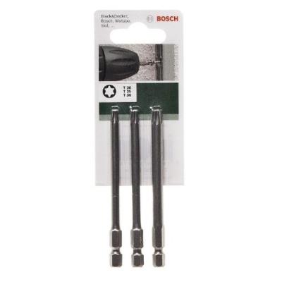 Bosch 2609255972 Set De 3 Embouts De Vissage Longs Qualité Standard Torx 20 +25 + 30
