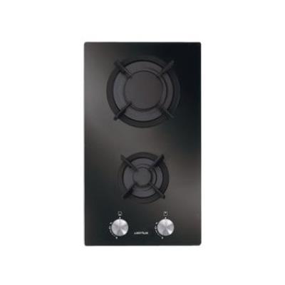 Airlux AV32HBK - Table de cuisson au gaz - 2 plaques de cuisson - Niche - largeur : 26.8 cm - profondeur : 48 cm - verre noir