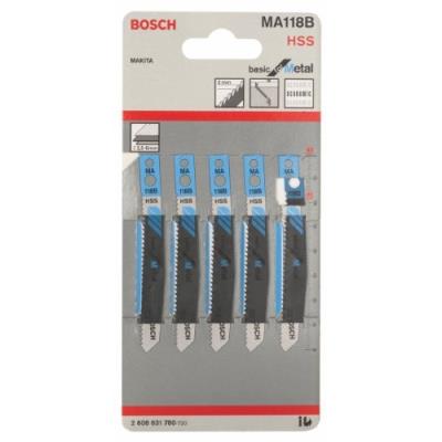 Bosch 2608631780 5 Lames De Scie Sauteuse pour Le Métal Ma 118 B