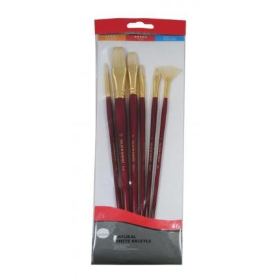 SIMPLY ART Pochette 6 Brosses en Soie de Porc