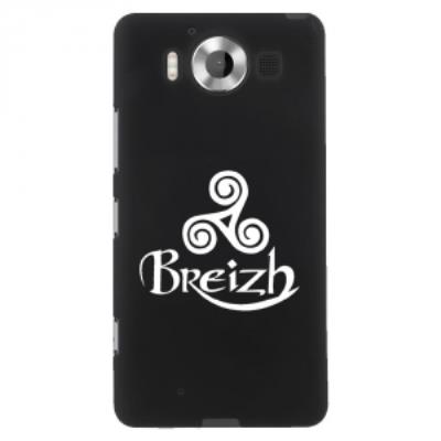 Coque souple pour Microsoft Lumia 950 avec impression Motifs Triskel Celte blanc