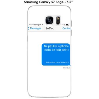 Coque Samsung Galaxy S7 Edge design Texto Ne pas lire
