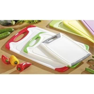 Esmeyer 303 030 de 3 pièces à découper avec bords colorés, en plastique blanc