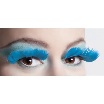 Faux Cils Plumes - Bleu Turquoise