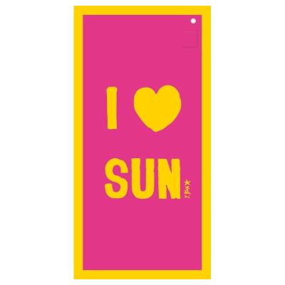 Drap de bain microfibre - I love Sun - Accessoire salle de bain