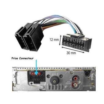 Câble adaptateur connecteur faisceau ISO pour autoradio JVC autoradio 16 pin